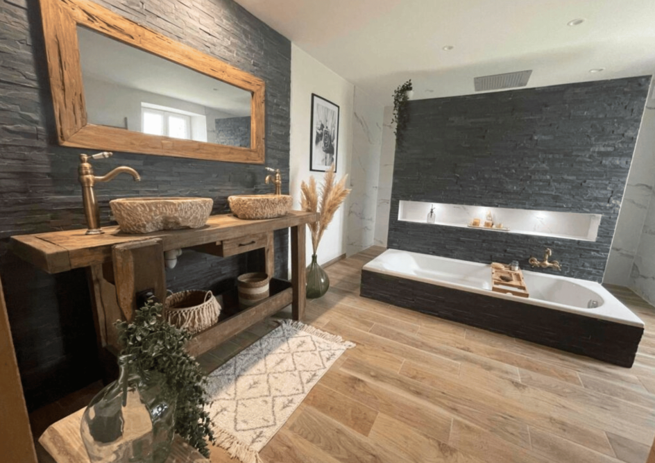 Salle de bain réalisé par nos carreleurs